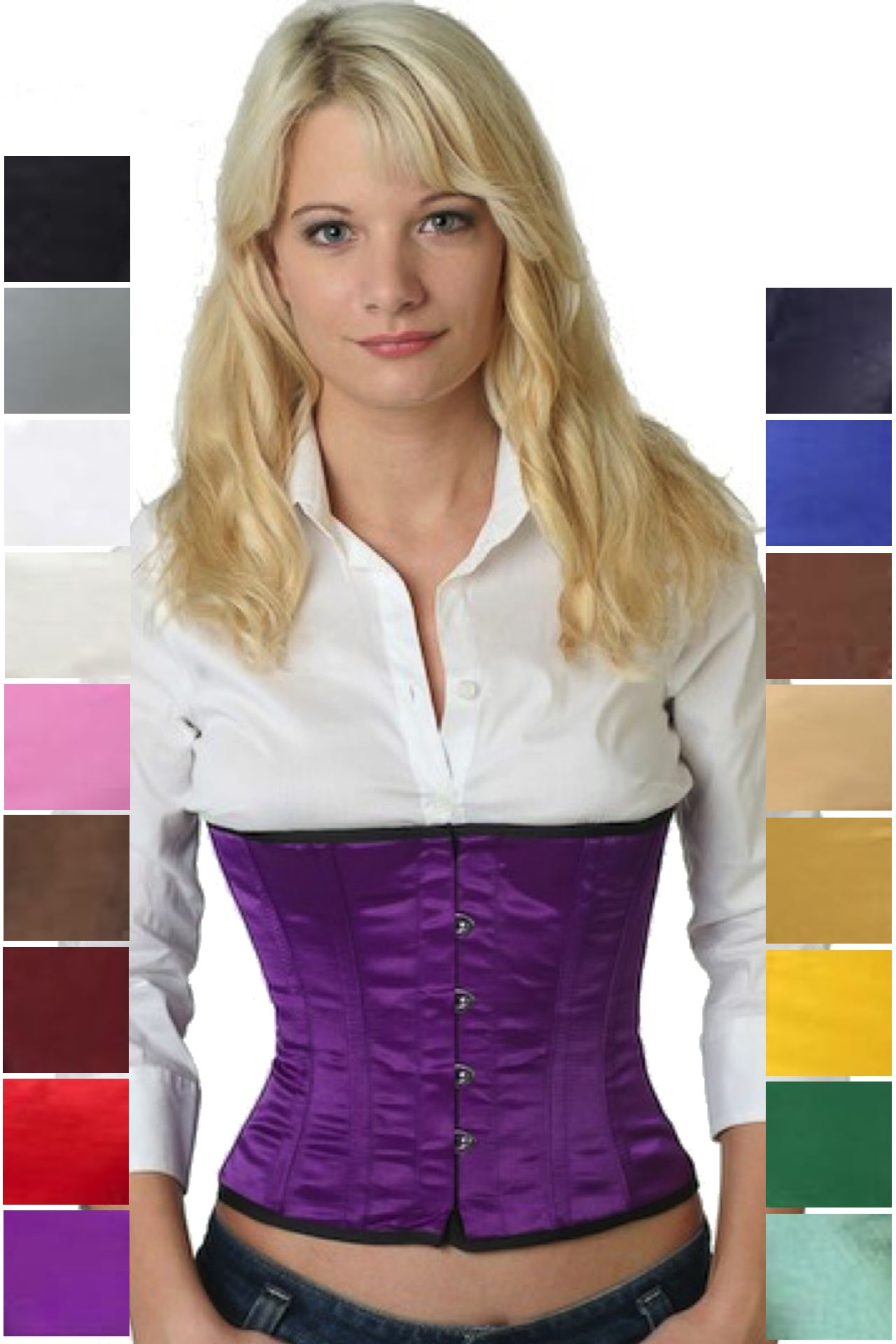 Korsett Violett Taillen Satin sw09